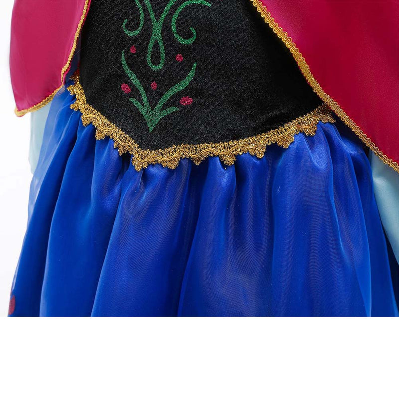Frozen Anna Princess Dress Children Birthday Christmas Performance Cosplay Costume