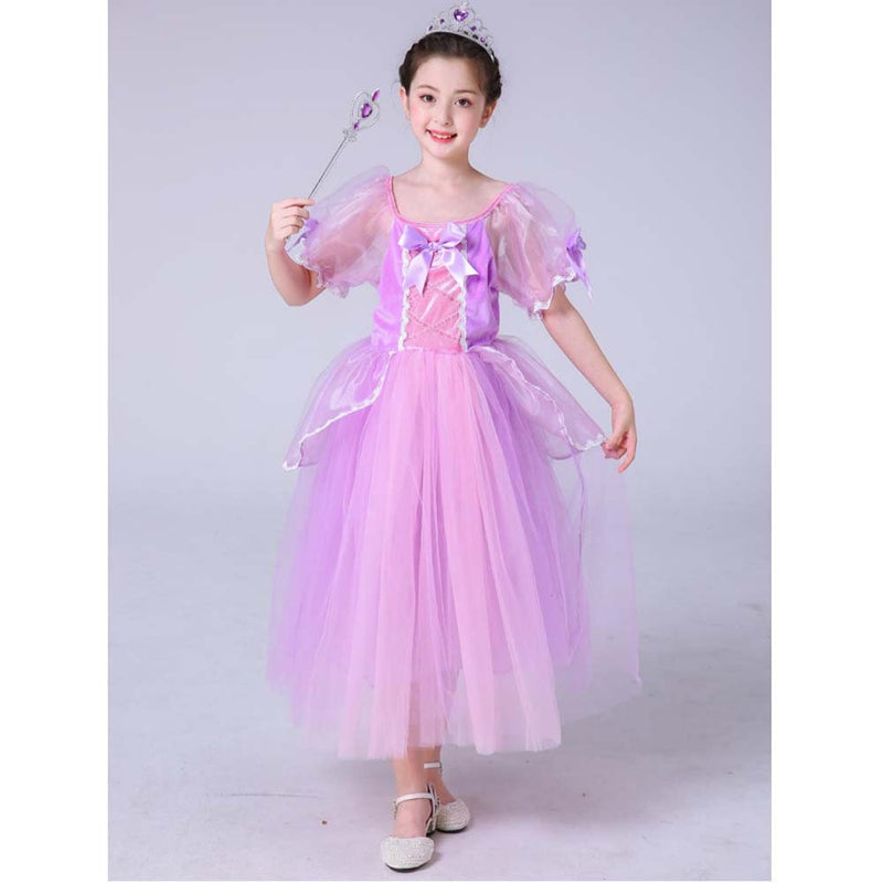 Frozen Purple Princess Dress Children Birthday Christmas Performance Cosplay Costume