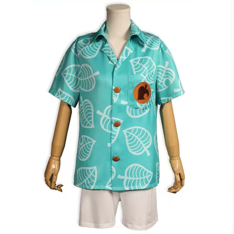 Game Animal Crossing Tom Nook Short Sleeve Shirt Cosplay Costume