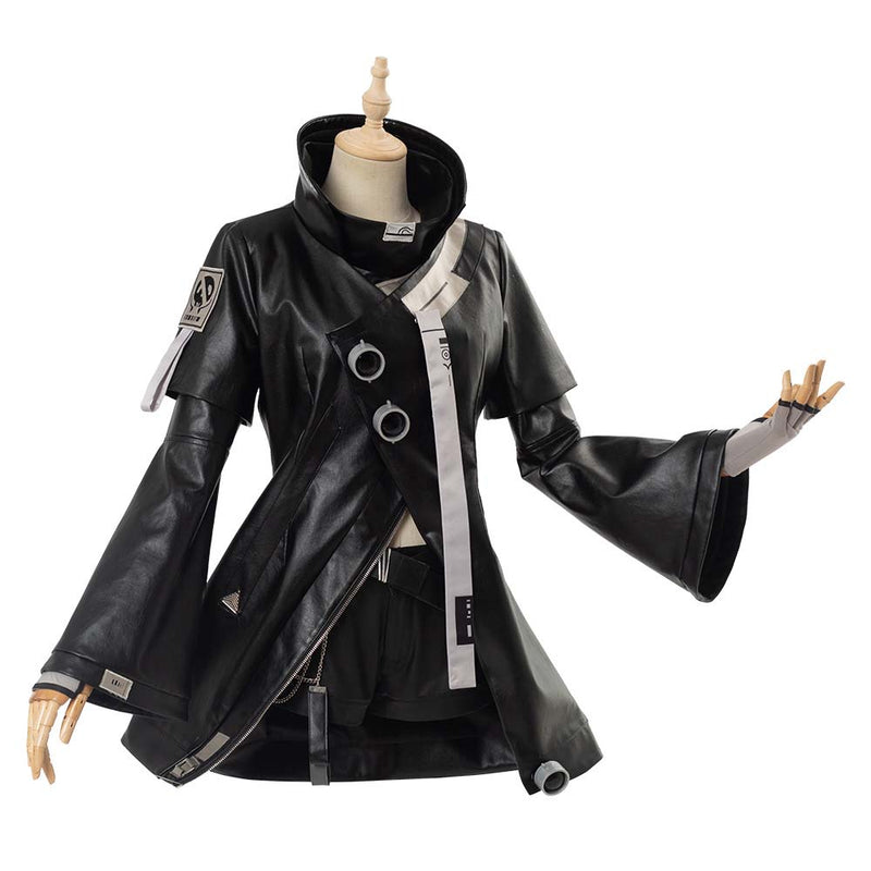 Game Arknights Lappland Cosplay Costume Battle Suit PU Leather Uniform