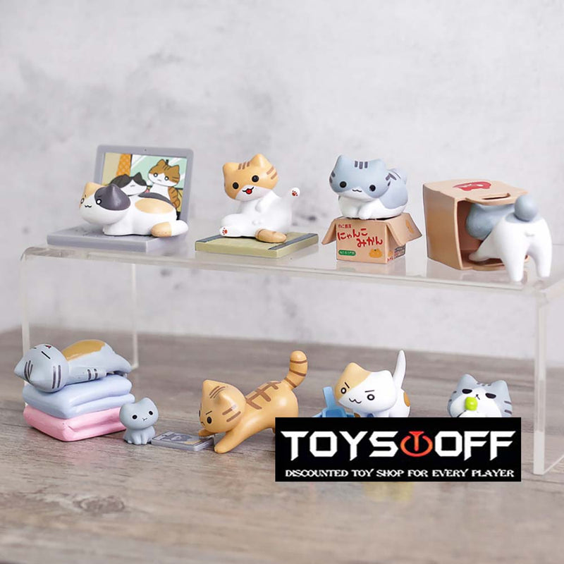 Game Cartoon Kawaii Neko Cats Kitty Action Figure Mini Toy 8pcs
