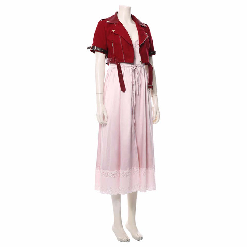 Game Final Fantasy 7 Aerith Gainsborough Girl Dress Cosplay Costume - Toysoff.com