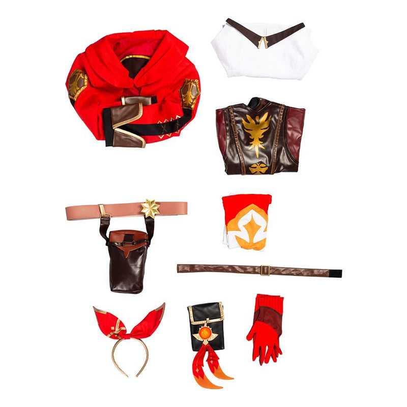Game Genshin Impact Amber Cosplay Costume Jumpsuit Suit