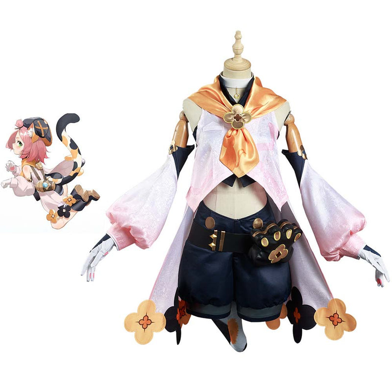 Game Genshin Impact Diona Cosplay Costume Full Suit