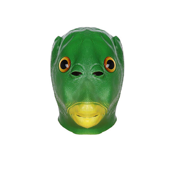 Green Fish Head Mask Funny Party Cosplay Prop