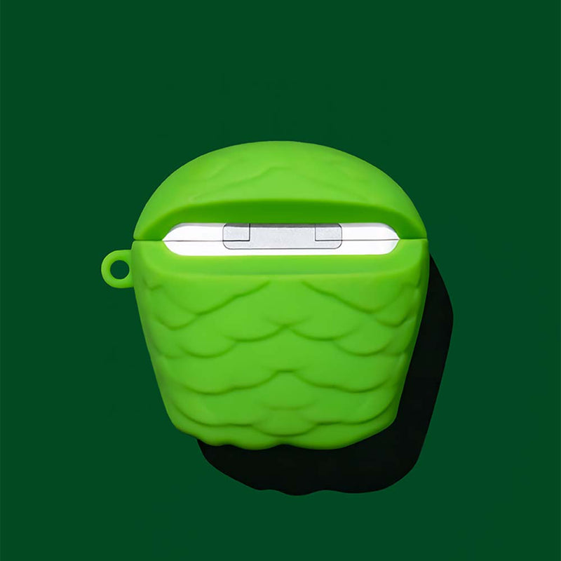 Green Fish Man Cartoon Apple Airpods Case Fun Gift