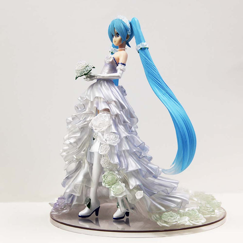 Hatsune Miku Wedding Dress Action Figure Collectible Model Toy 25cm