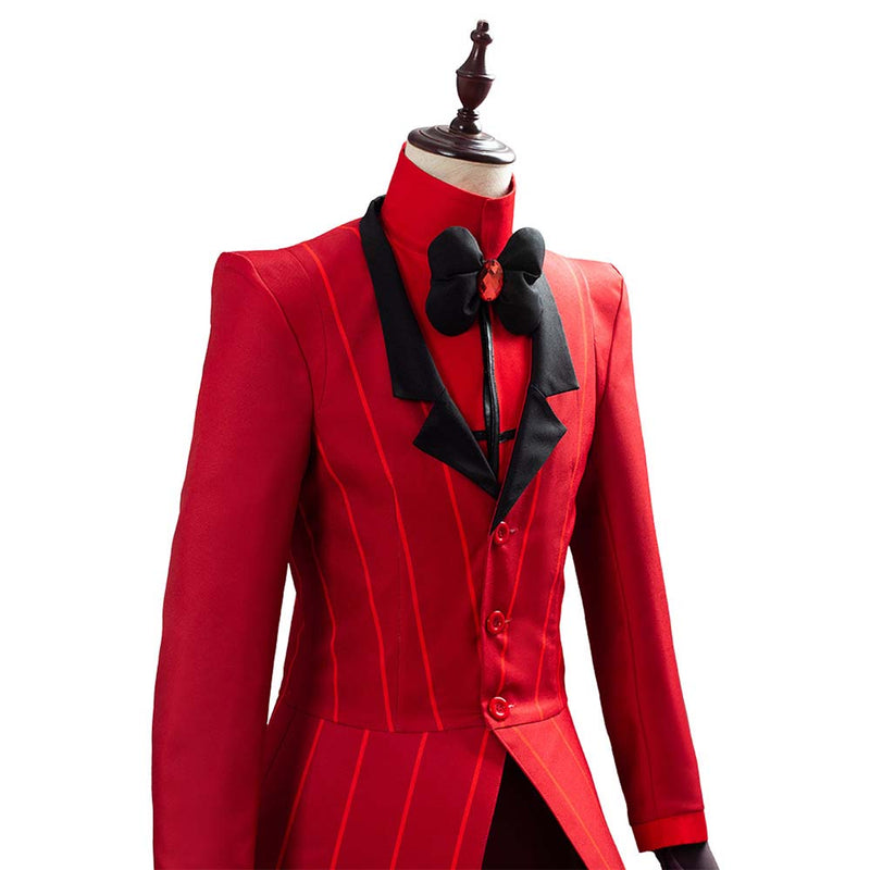 Hazbin Hotel Alastor Red Suit Uniform Adult Halloween Cosplay Costume - Toysoff.com