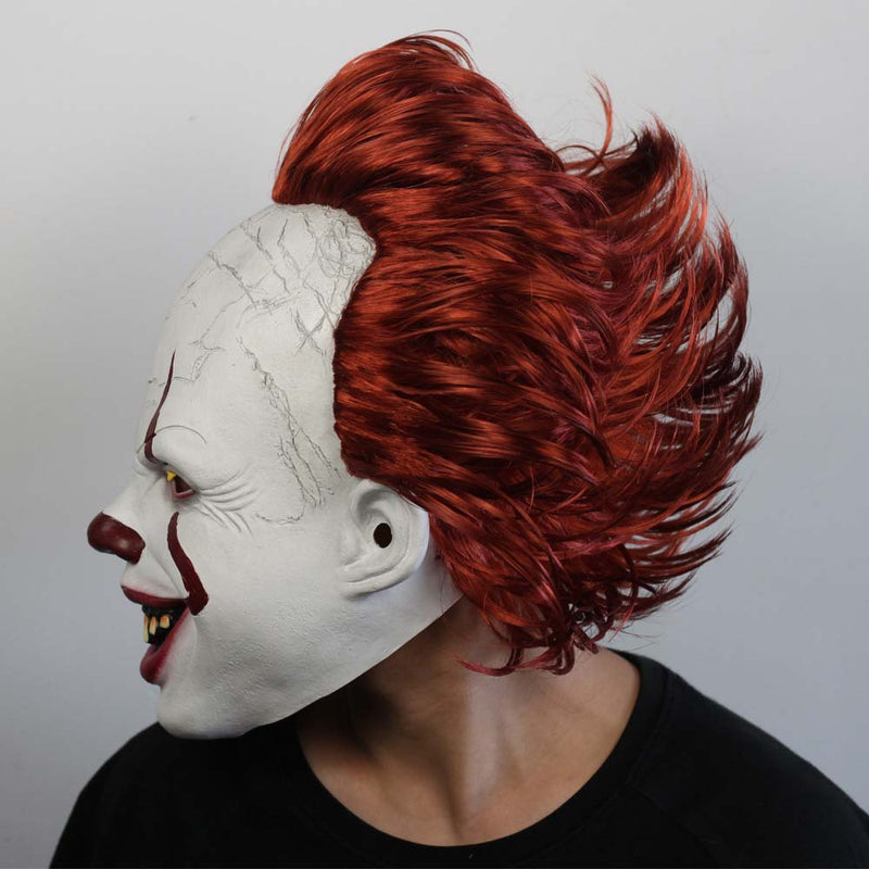 Horrible Movie It Clown Mask Halloween Head Set Cosplay Prop