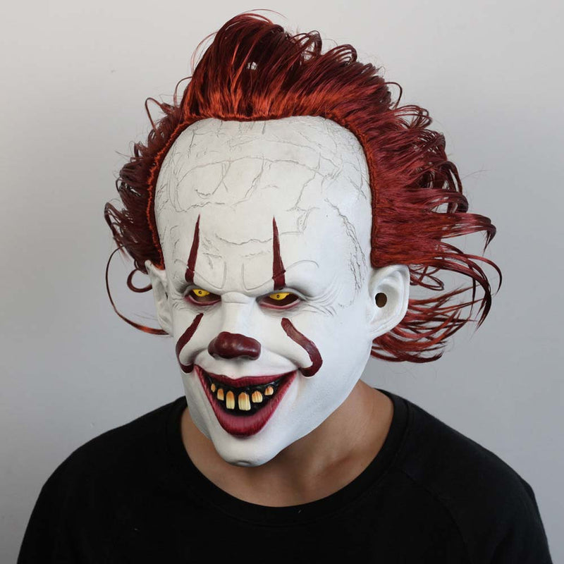 Horrible Movie It Clown Mask Halloween Head Set Cosplay Prop