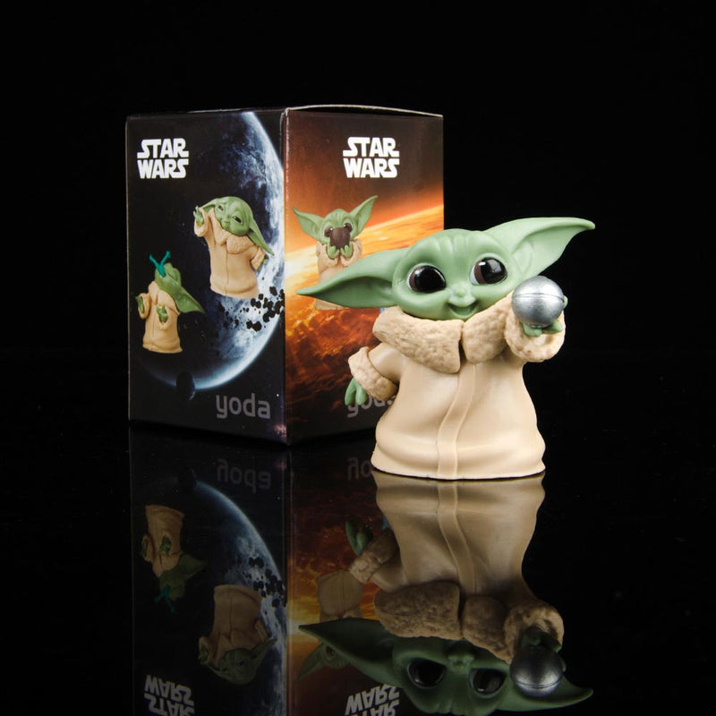 Hot Toys Star Wars Baby Yoda Action Figure Toy 6pcs/set