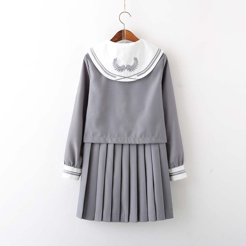 JK Uniform Preppy Style Long Sleeve Shirt and Skirt Suit