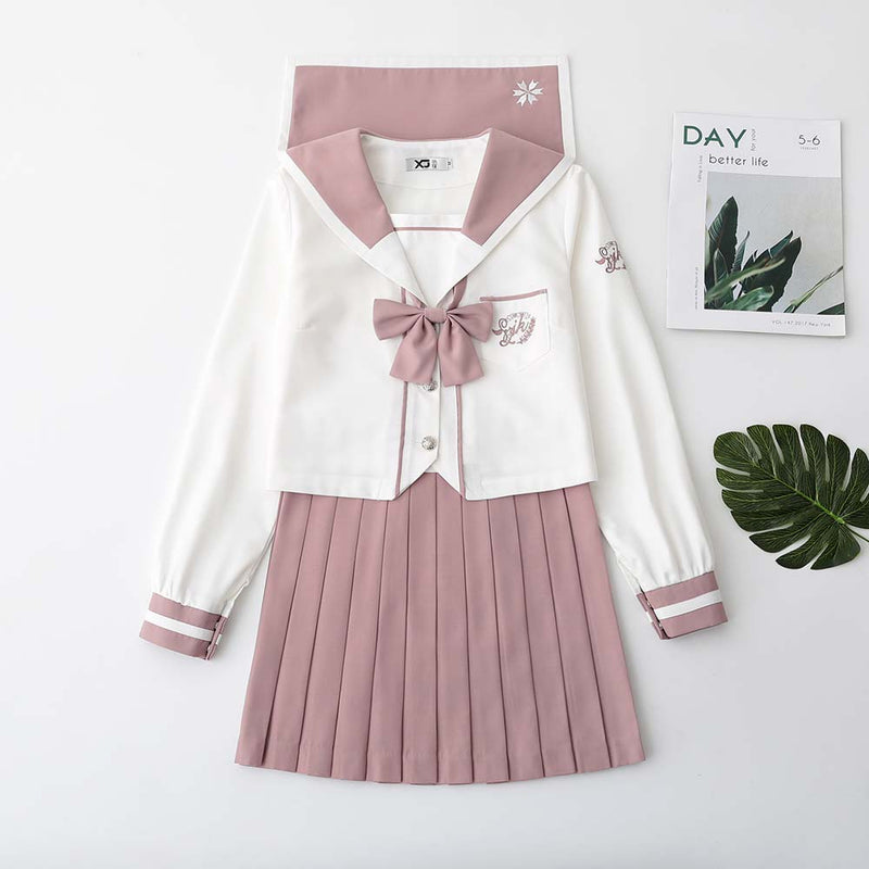 JK Uniform Sweet Style Long Sleeve Shirt and Skirt Suit