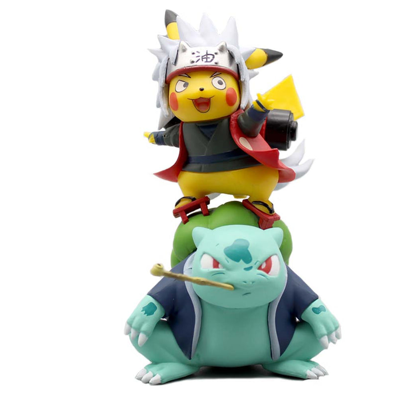 Jiraiya Pikachu Cos Bulbasaur Gama Sennin Action Figure Funny Toy 14cm