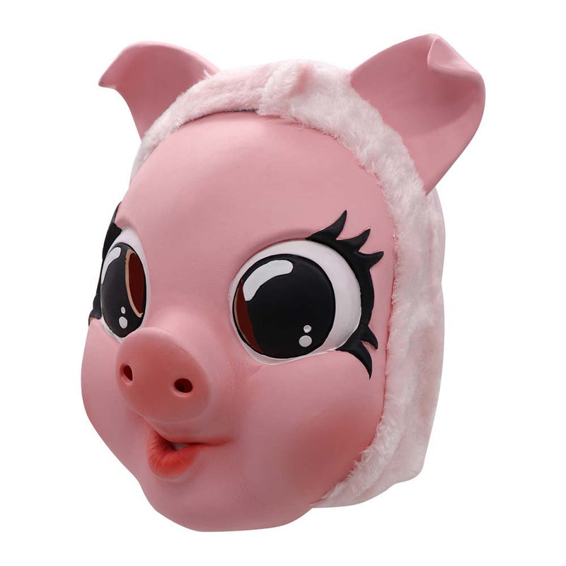 Killing Eve Killer Villanelle Cosplay Mask Pink Pig Head Prop