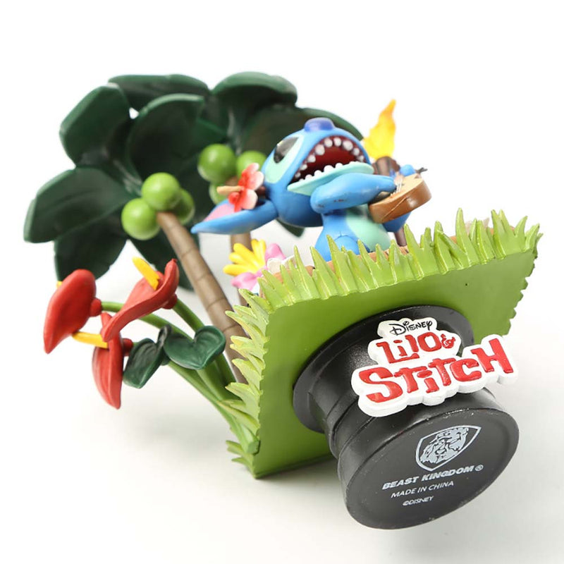 Lilo Scrump Stitch Playing Guitar Model With Base Action Figure 15cm
