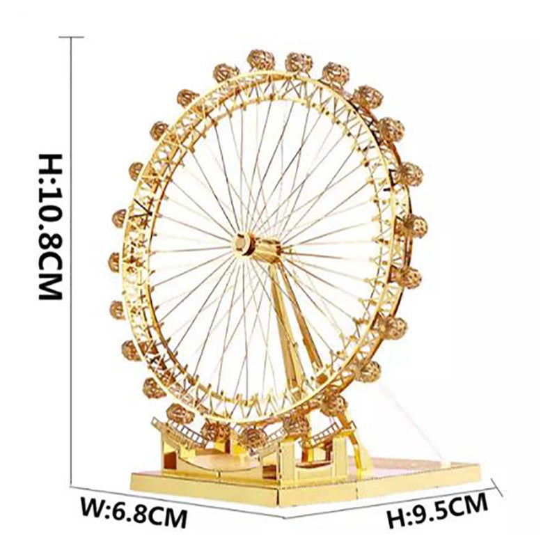 London Eye Ferris Wheel 3D Model Metal Puzzle DIY Assembled Toy Decorations - Toysoff.com