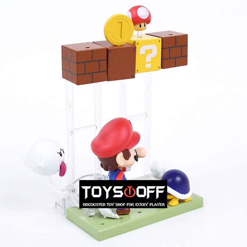 Mario with Toad Koopa Boo 473 Action Figure Model Toy 10cm