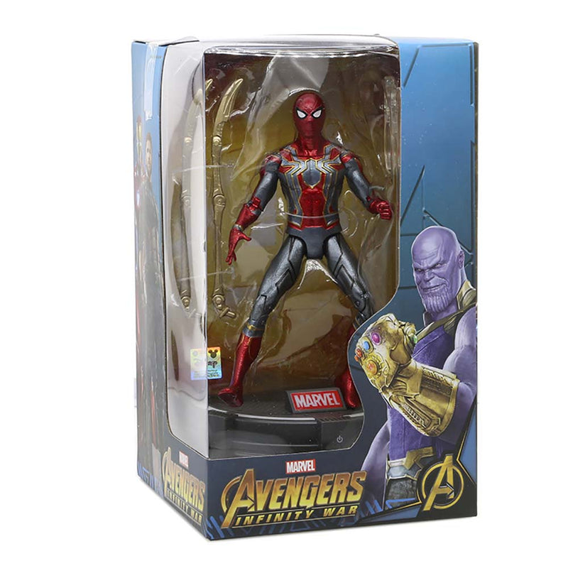 Marvel Avengers Spiderman Action Figure With Luminous Base Toy 18cm