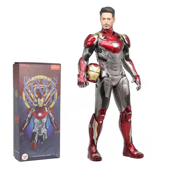 Marvel Iron Man MK47 Action Figure Collectible Model Head Changeable