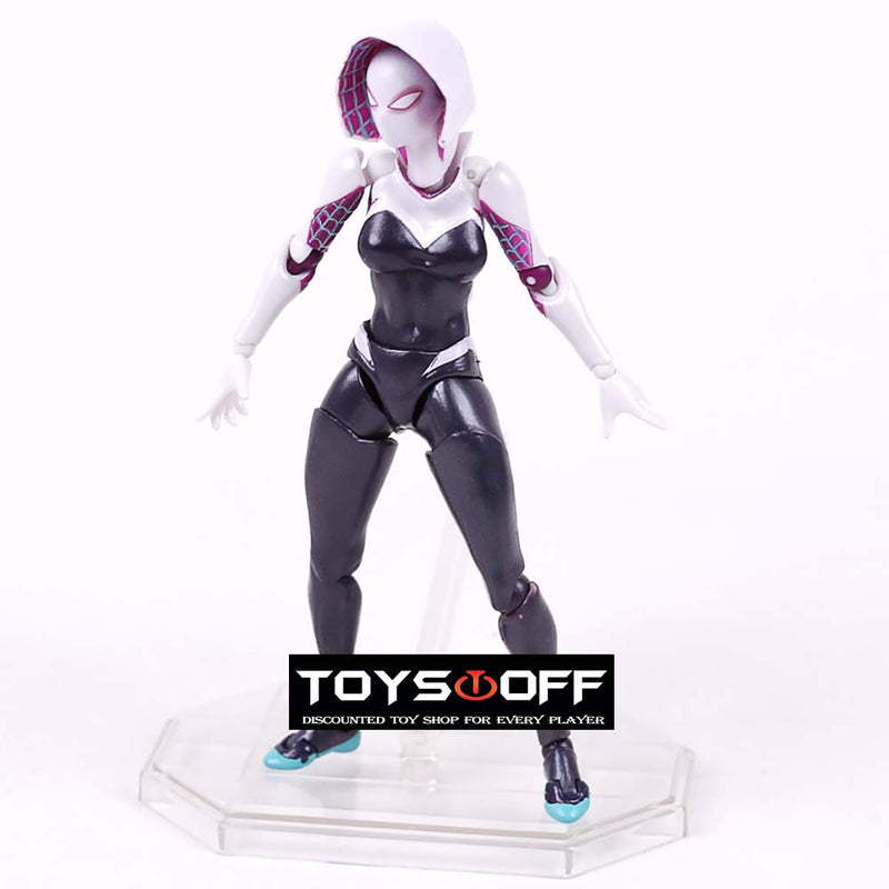 Marvel Revoltech Spiderman Gwen Action Figure Collection Model Toy 16cm