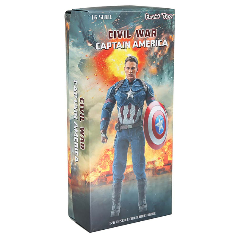Marvel Superhero Avengers Captain America Action Figure Model Toy 30cm