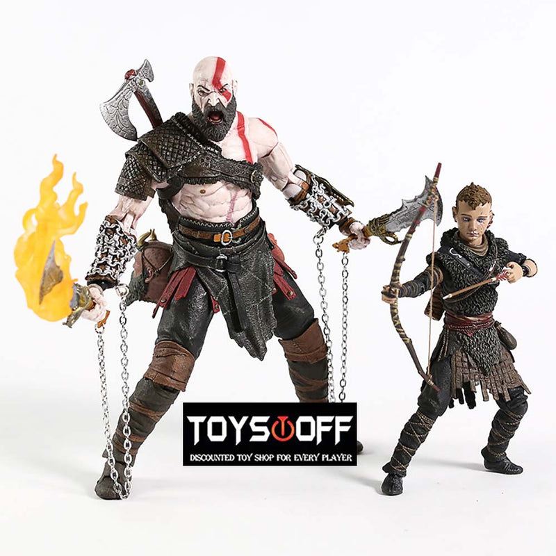 NECA God of War Kratos Atreus Ultimate Action Figure Toy 18cm