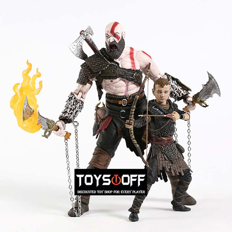 NECA God of War Kratos Atreus Ultimate Action Figure Toy 18cm