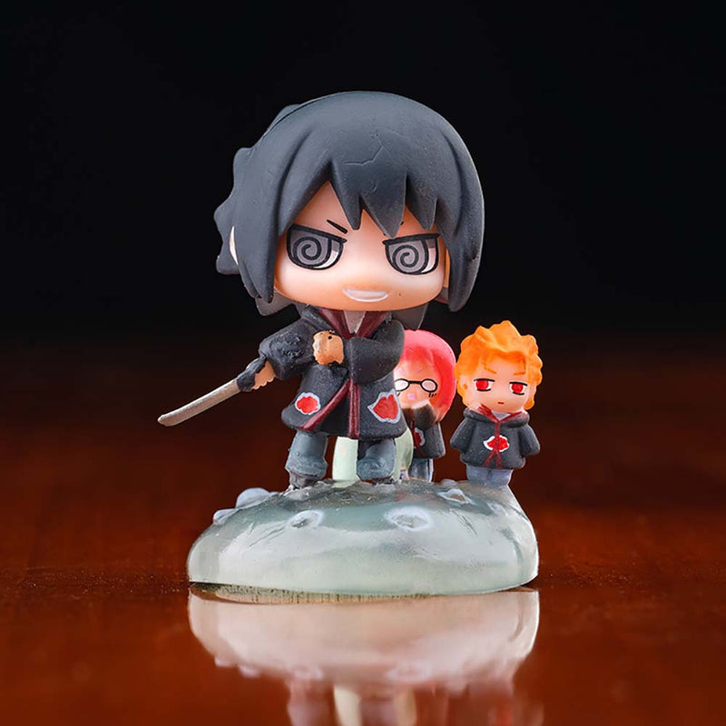 Naruto Itachi Sasuke Hoshigaki Kisame Akatsuki Action Figure Set Toy 6cm
