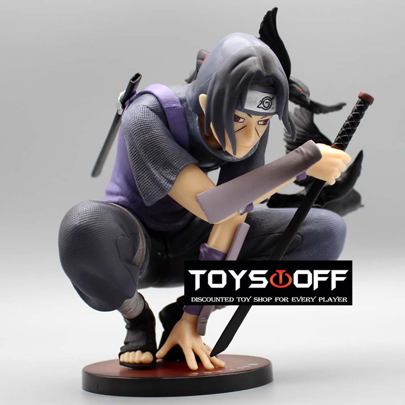 Naruto Shippuden Squatting Uchiha Itachi Action Figure Collectible Model Toy 14cm