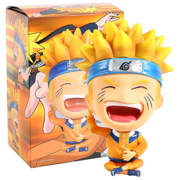 Naruto Shippuden Uzumaki Naruto Laughing Ver Action Figure Toy 10cm