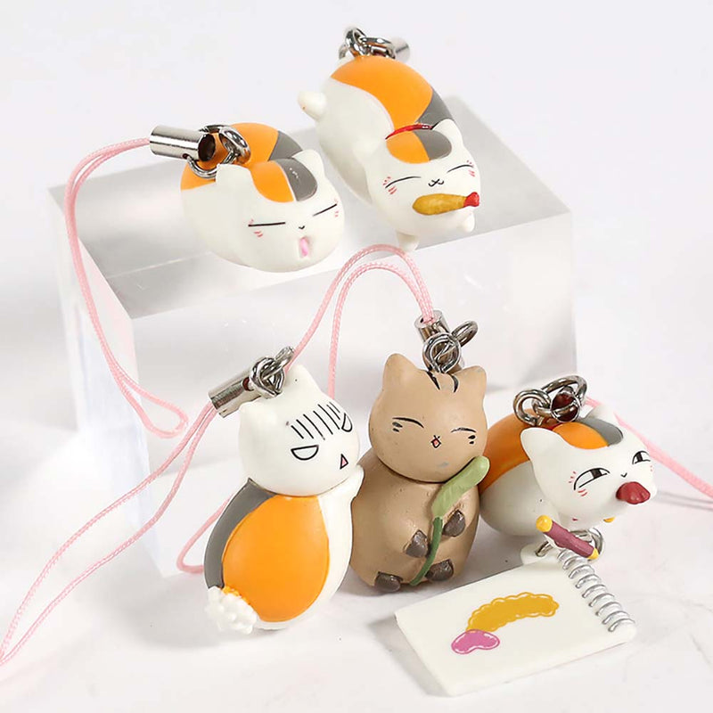 Natsume Yuujinchou Nyanko Sensei Cat Madara Mini Action Figure Toy 5pcs 3cm