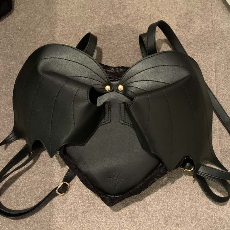 Newest Bat Wing Women Punk  Bags Cute Little Devil Angel Wings Backpack - Toysoff.com