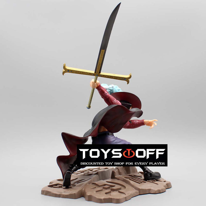 One Piece Combat ver Dracule Mihawk Action Figure Toy 19cm