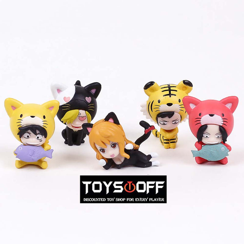 One Piece Cos Cat Q Ver Action Figure Model Toy 5pcs