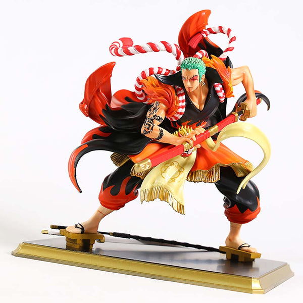 One Piece Kabuki Roronoa Zoro Ittoryu Ver Statue Action Figure 24cm