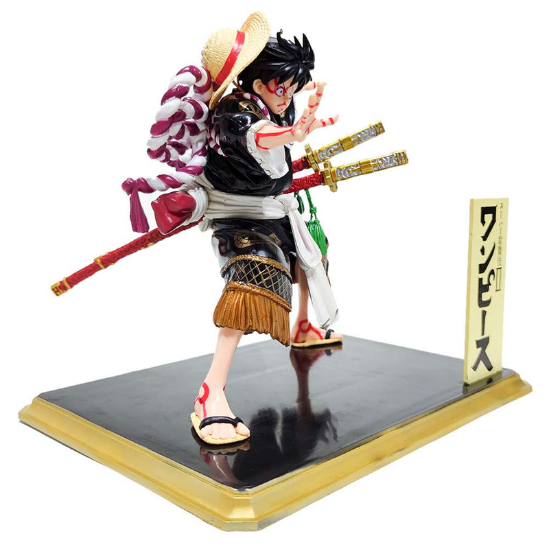 One Piece Monkey D Luffy Kabuki Ver Action Figure Toy 19cm