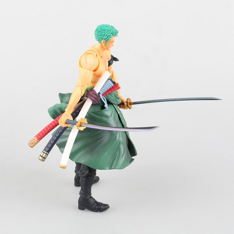 One Piece Roronoa Zoro Joint Movable Action Figure Model Toy 18cm