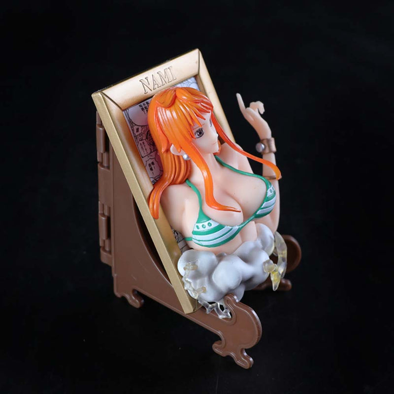 One Piece Roronoa Zoro Nami Usopp Action Figure Model Photo Frame 12cm