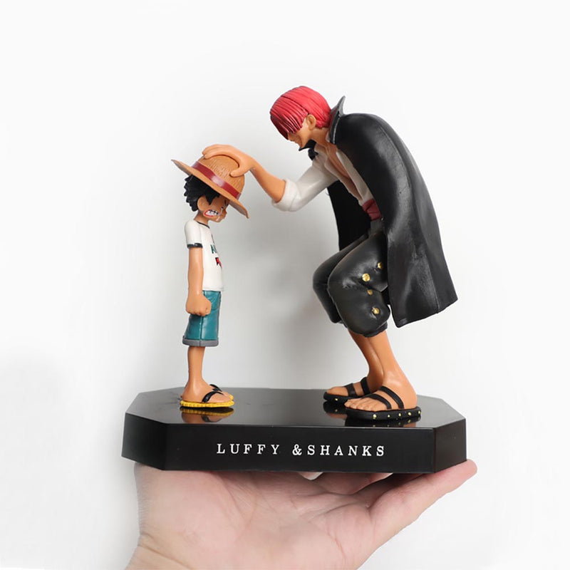 One Piece Shanks Straw Hat Luffy Action Figure Model Toy 18cm