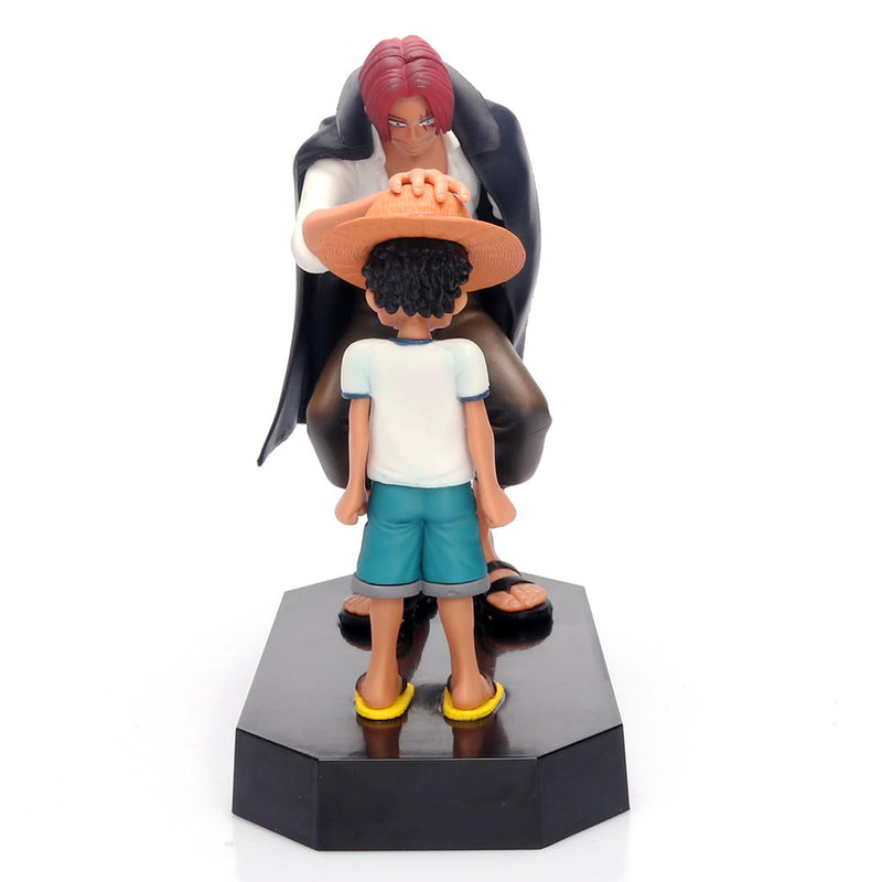 One Piece Shanks Straw Hat Luffy Action Figure Model Toy 18cm