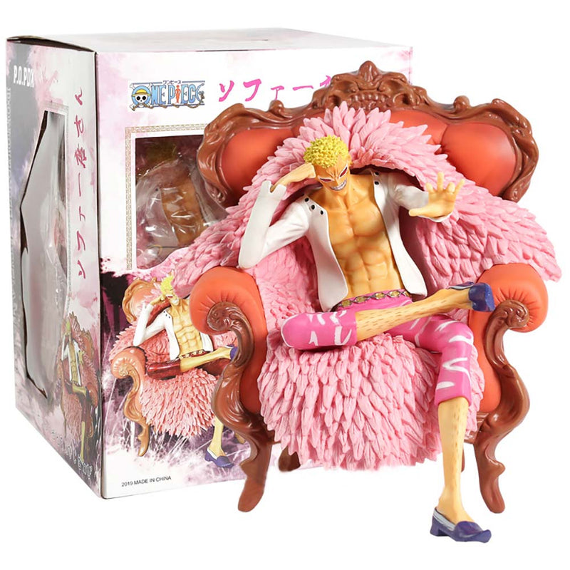 One Piece Sofa Sitting Ver Donquixote Doflamingo Action Figure Toy 23cm