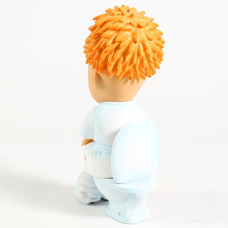 One Punch Man Saitama Sensei Sitting on The Toilet Action Figure 15cm