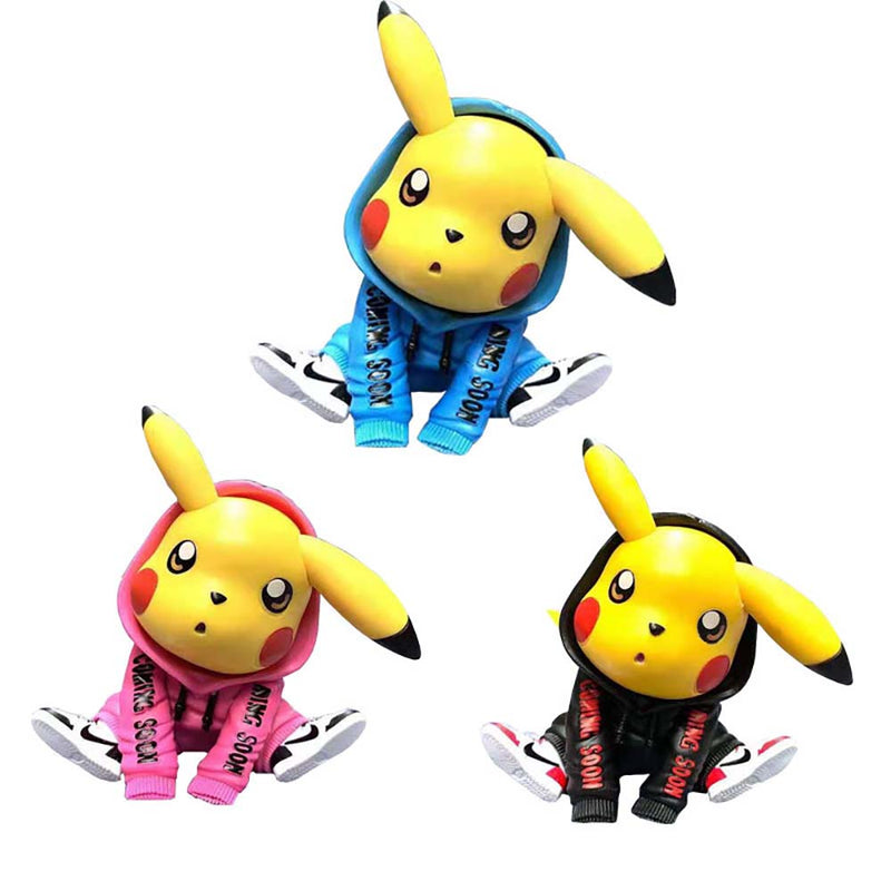 Pokemon Fashion Clothes Pikachu Action Figure Model Toy 12cm