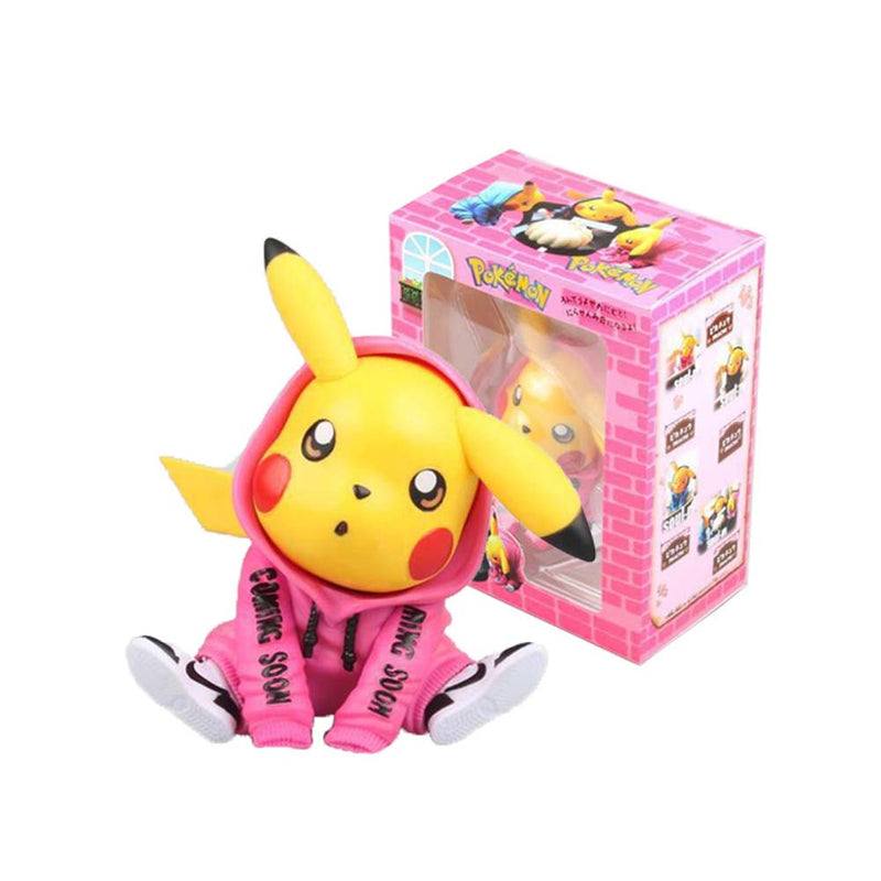 Pokemon Fashion Clothes Pikachu Action Figure Model Toy 12cm