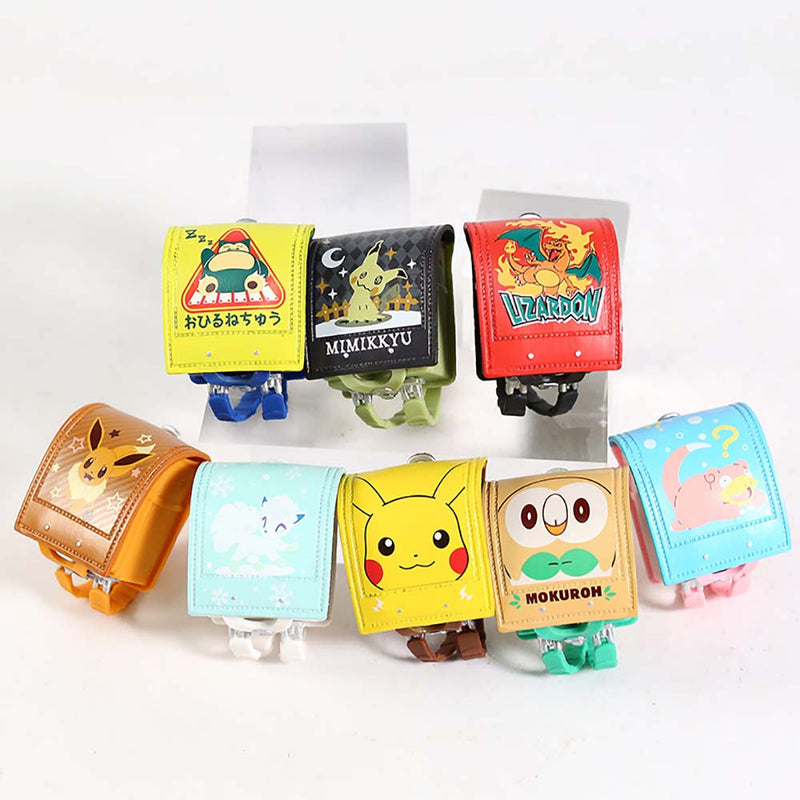 Pokemon Mini School Bag Action Figure Model Pendant Toy 8pcs 5cm