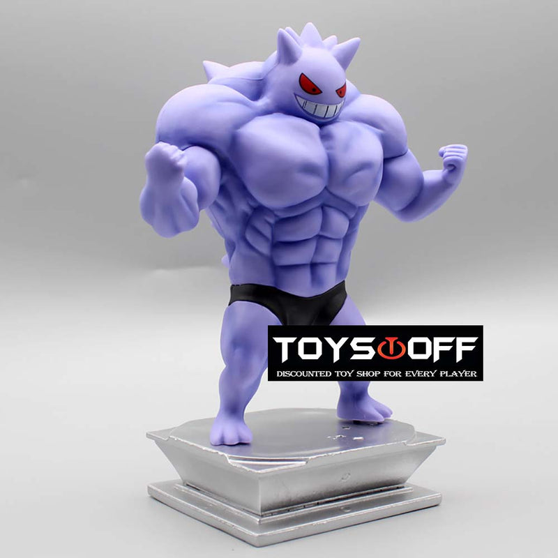 Pokemon Muscle Man Gengar Action Figure Funny Model Toy 18cm