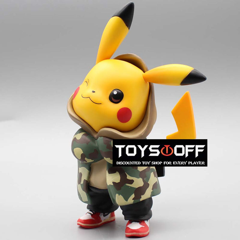 Pokemon Pikachu Camouflage Clothing Ver Action Figure Model Toy 15cm