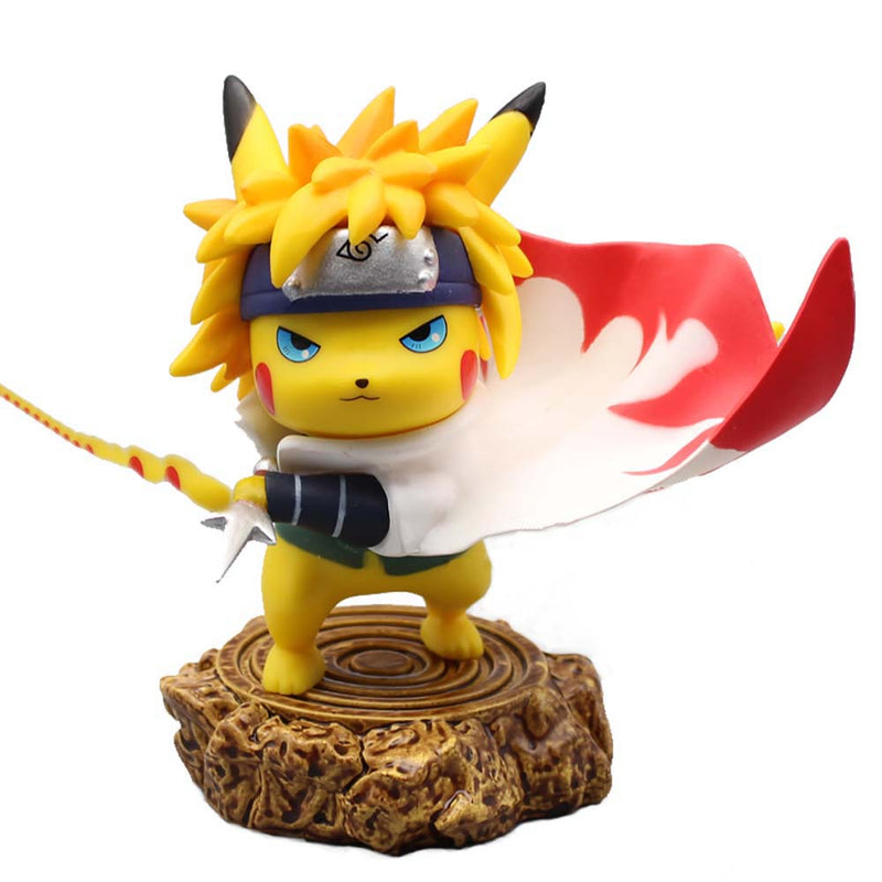 Pokemon Pikachu Cos Naruto Namikaze Minato Action Figure Funny Toy 10cm
