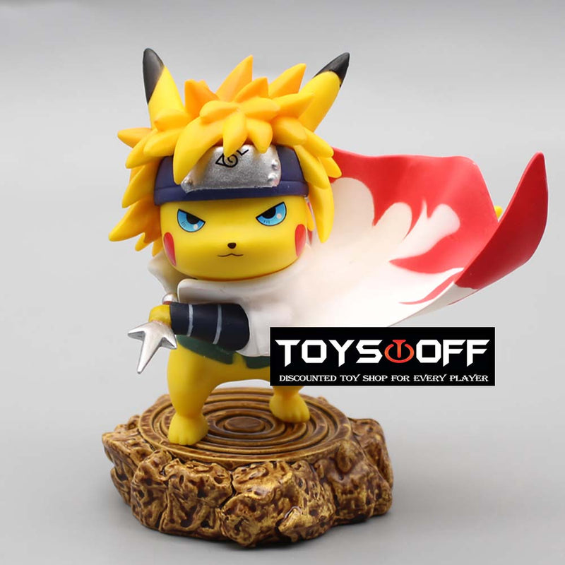 Pokemon Pikachu Cos Naruto Namikaze Minato Action Figure Funny Toy 10cm